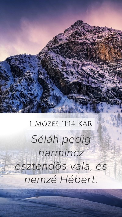 1 Mózes 11:14 KAR Mobile Phone Wallpaper - Séláh pedig harmincz esztendõs vala, és - Mobile Bible Verse Wallpaper