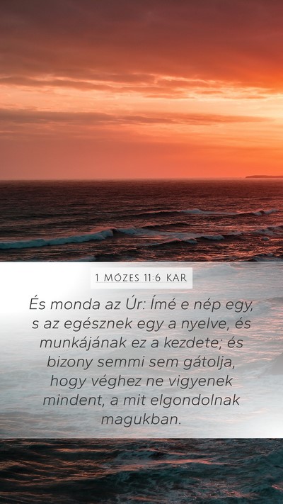 1 Mózes 11:6 KAR Bible Verse Image