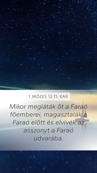 1 Mózes 12:15 KAR Bible Verse Image