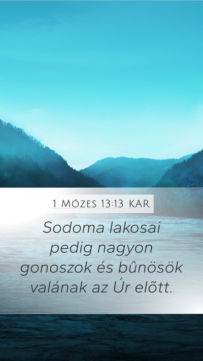 1 Mózes 13:13 KAR Bible Verse Image