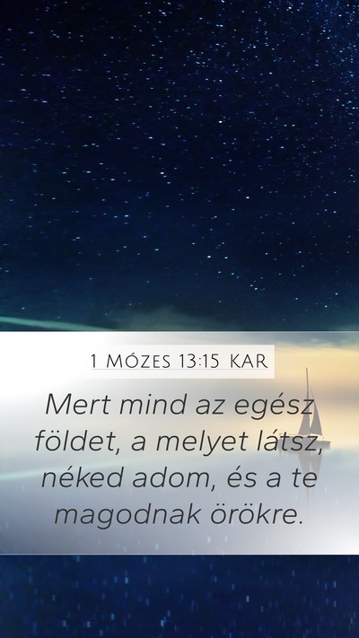 1 Mózes 13:15 KAR Bible Verse Image