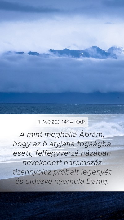 1 Mózes 14:14 KAR Bible Verse Image