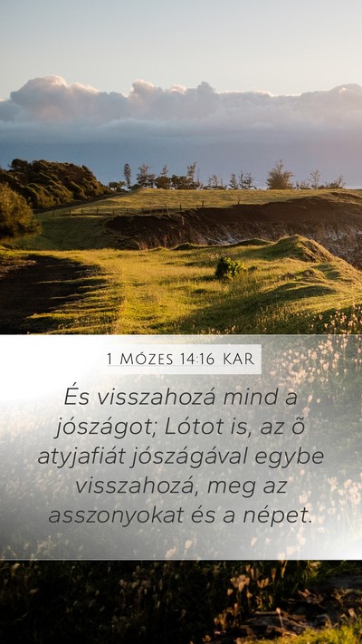 1 Mózes 14:16 KAR Bible Verse Image