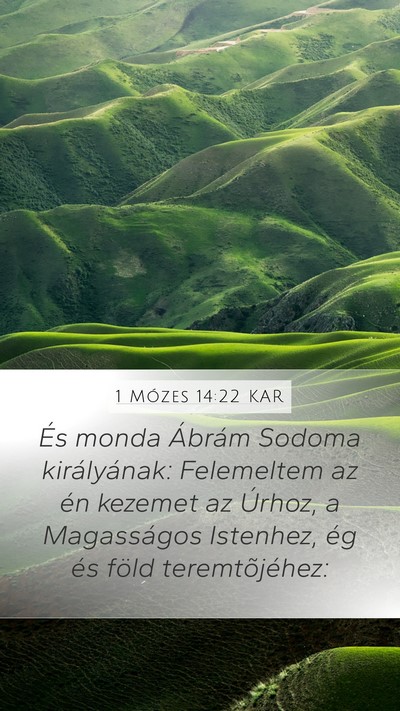 1 Mózes 14:22 KAR Bible Verse Image