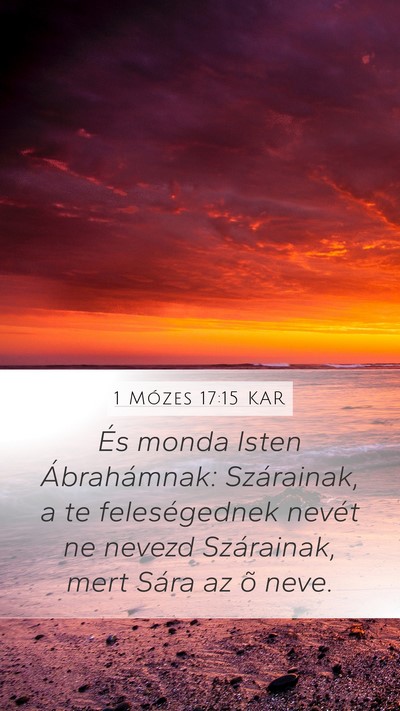 1 Mózes 17:15 KAR Bible Verse Image