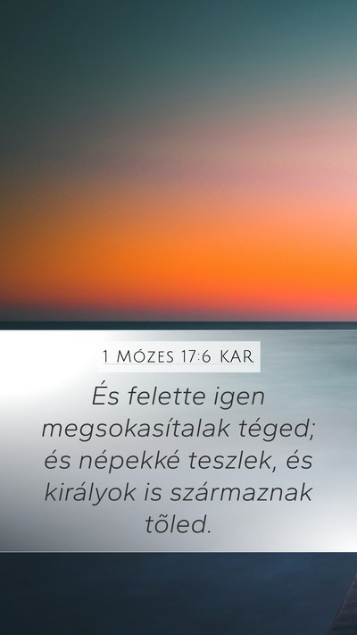 1 Mózes 17:6 KAR Bible Verse Image