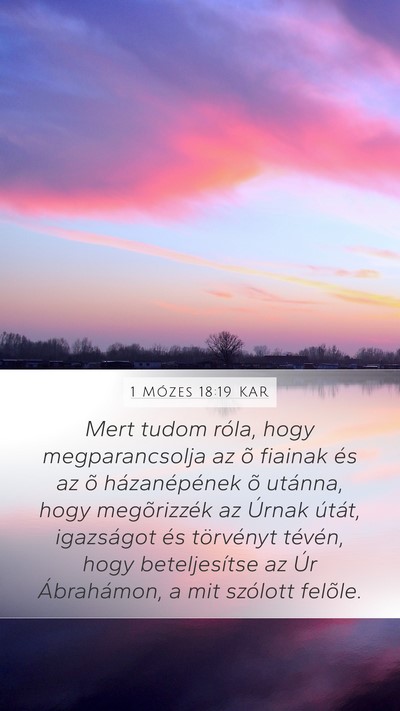 1 Mózes 18:19 KAR Bible Verse Image