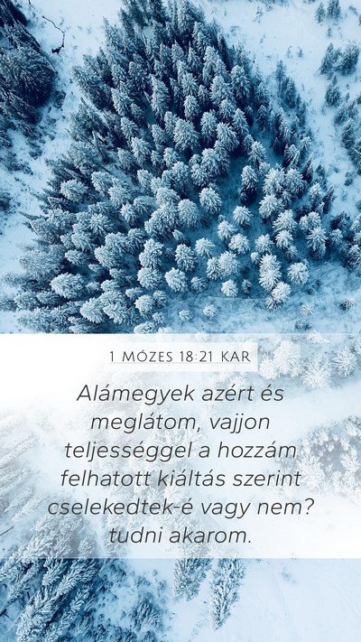 1 Mózes 18:21 KAR Mobile Phone Wallpaper - Alámegyek azért és meglátom, vajjon - Mobile Bible Verse Wallpaper