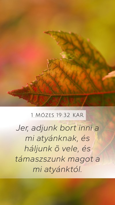 1 Mózes 19:32 KAR Bible Verse Image