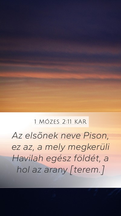 1 Mózes 2:11 KAR Bible Verse Image