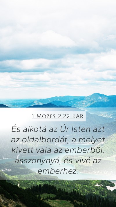 1 Mózes 2:22 KAR Bible Verse Image