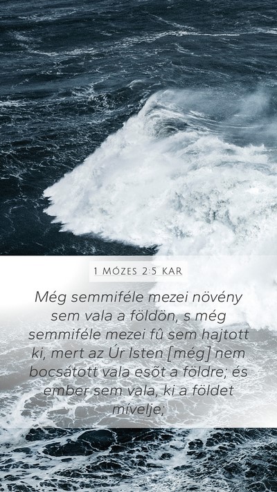 1 Mózes 2:5 KAR Mobile Phone Wallpaper - Még semmiféle mezei növény sem vala a - Mobile Bible Verse Wallpaper