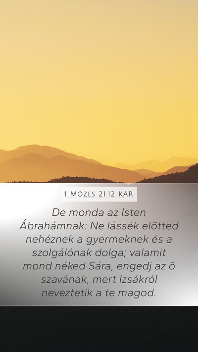1 Mózes 21:12 KAR Bible Verse Image