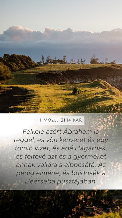 1 Mózes 21:14 KAR Bible Verse Image