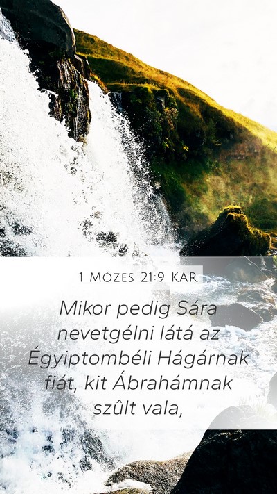 1 Mózes 21:9 KAR Bible Verse Image