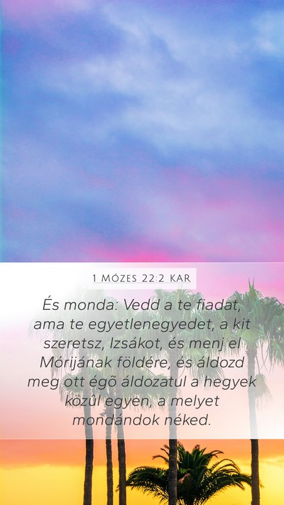 1 Mózes 22:2 KAR Bible Verse Image