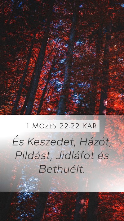 1 Mózes 22:22 KAR Mobile Phone Wallpaper - És Keszedet, Házót, Pildást, Jidláfot és - Mobile Bible Verse Wallpaper
