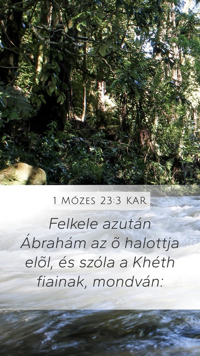 1 Mózes 23:3 KAR Mobile Phone Wallpaper - Felkele azután Ábrahám az õ halottja elõl, - Mobile Bible Verse Wallpaper