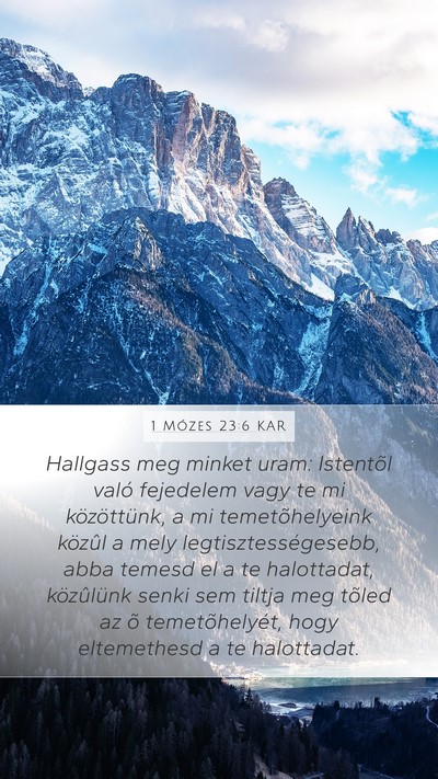 1 Mózes 23:6 KAR Bible Verse Image