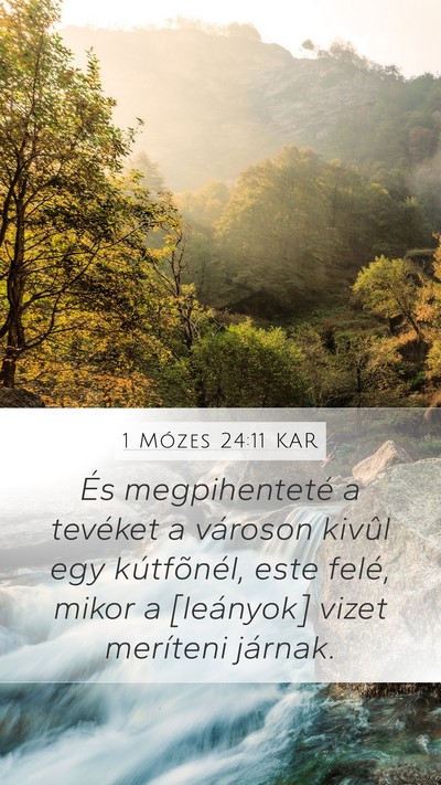 1 Mózes 24:11 KAR Bible Verse Image