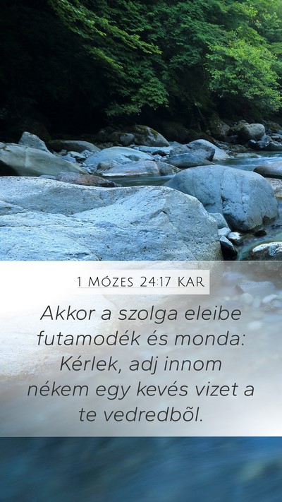 1 Mózes 24:17 KAR Mobile Phone Wallpaper - Akkor a szolga eleibe futamodék és monda: - Mobile Bible Verse Wallpaper