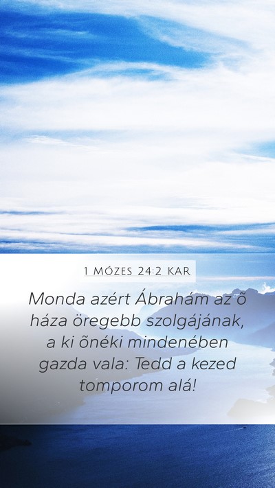 1 Mózes 24:2 KAR Bible Verse Image