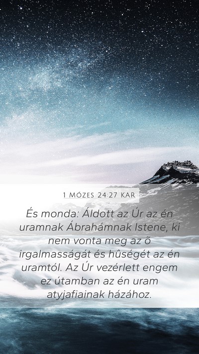 1 Mózes 24:27 KAR Bible Verse Image