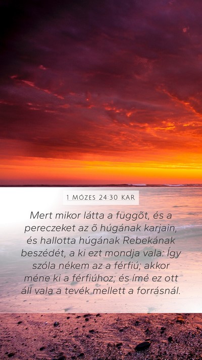 1 Mózes 24:30 KAR Bible Verse Image