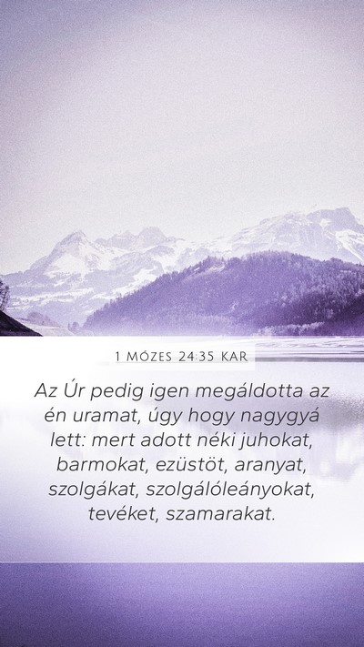 1 Mózes 24:35 KAR Bible Verse Image