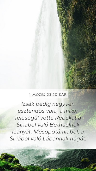 1 Mózes 25:20 KAR Bible Verse Image