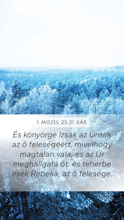 1 Mózes 25:21 KAR Bible Verse Image
