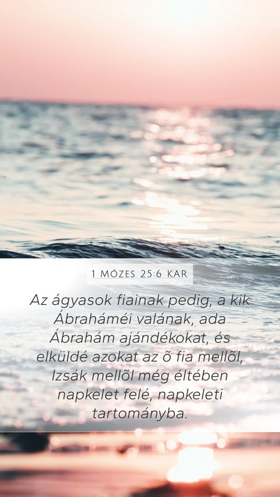 1 Mózes 25:6 KAR Bible Verse Image
