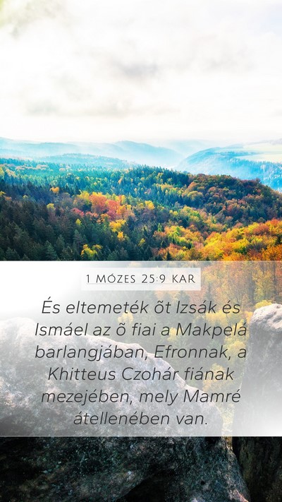 1 Mózes 25:9 KAR Bible Verse Image
