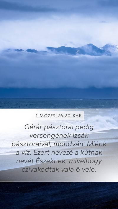 1 Mózes 26:20 KAR Bible Verse Image