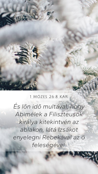 1 Mózes 26:8 KAR Bible Verse Image