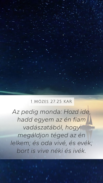 1 Mózes 27:25 KAR Bible Verse Image