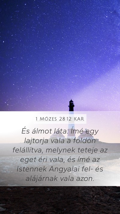 1 Mózes 28:12 KAR Bible Verse Image