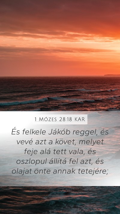 1 Mózes 28:18 KAR Bible Verse Image