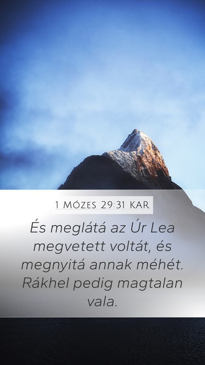 1 Mózes 29:31 KAR Bible Verse Image