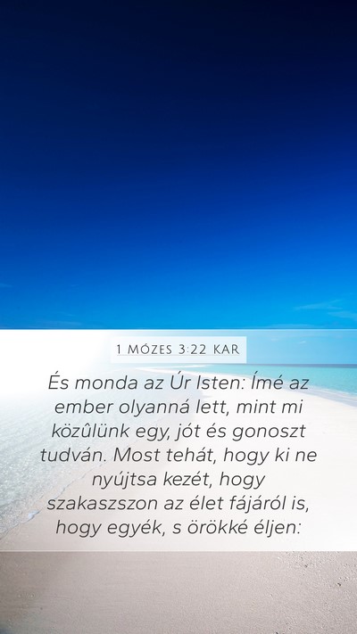 1 Mózes 3:22 KAR Bible Verse Image