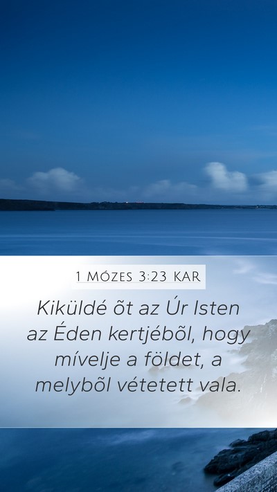 1 Mózes 3:23 KAR Bible Verse Image