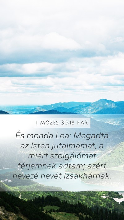1 Mózes 30:18 KAR Bible Verse Image