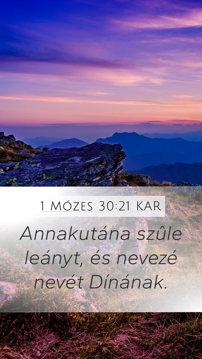 1 Mózes 30:21 KAR Bible Verse Image