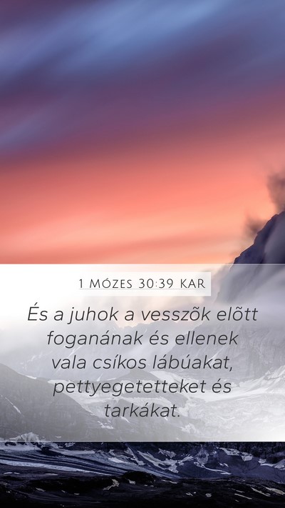 1 Mózes 30:39 KAR Mobile Phone Wallpaper - És a juhok a vesszõk elõtt foganának és - Mobile Bible Verse Wallpaper