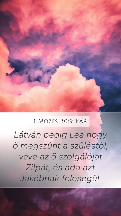 1 Mózes 30:9 KAR Bible Verse Image