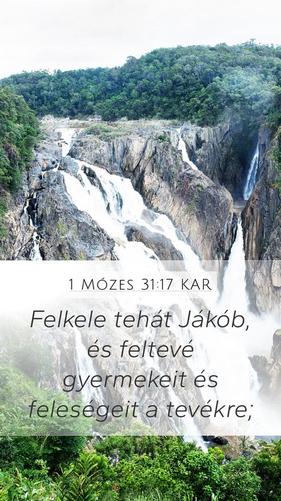 1 Mózes 31:17 KAR Bible Verse Image