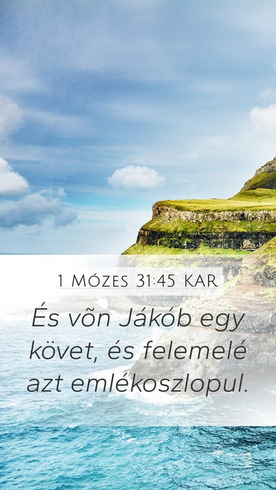 1 Mózes 31:45 KAR Bible Verse Image