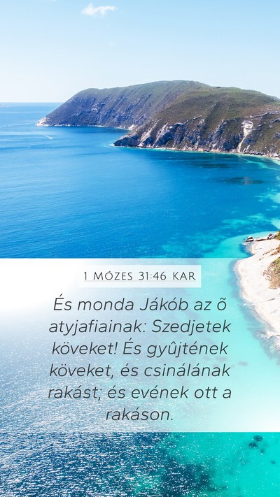 1 Mózes 31:46 KAR Bible Verse Image
