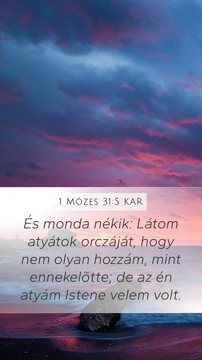 1 Mózes 31:5 KAR Bible Verse Image