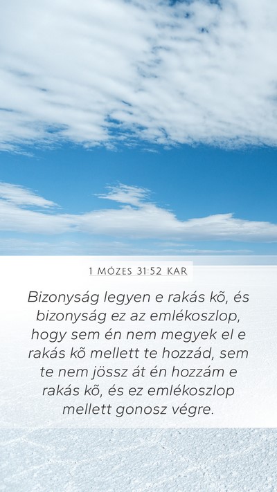 1 Mózes 31:52 KAR Bible Verse Image